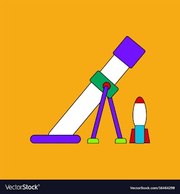 Flat icon design collection mortar and shell vector image