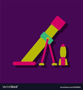 Flat icon design collection mortar and shell vector image