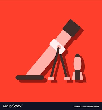 Flat icon design collection mortar and shell vector image
