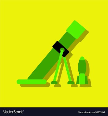 Flat icon design collection mortar and shell vector image
