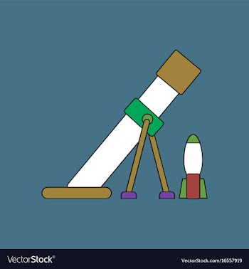 Flat icon design collection mortar and shell vector image