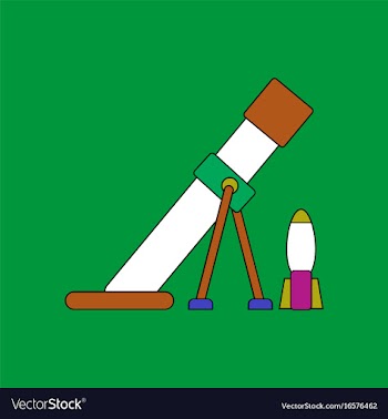 Flat icon design collection mortar and shell vector image
