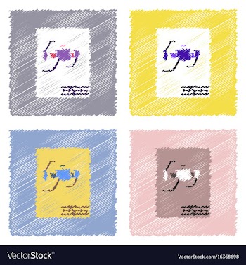 Flat icon design collection motor circuit in vector image