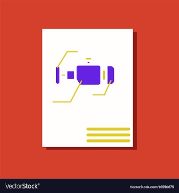 Flat icon design collection motor circuit in vector image