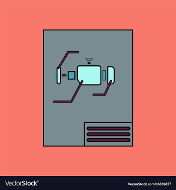 Flat icon design collection motor circuit vector image
