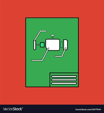 Flat icon design collection motor circuit vector image