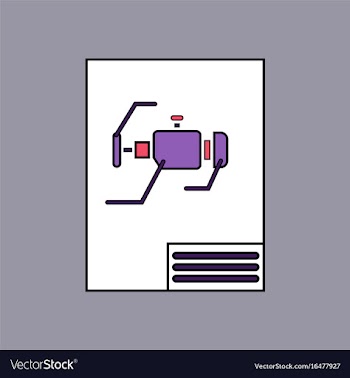 Flat icon design collection motor circuit vector image