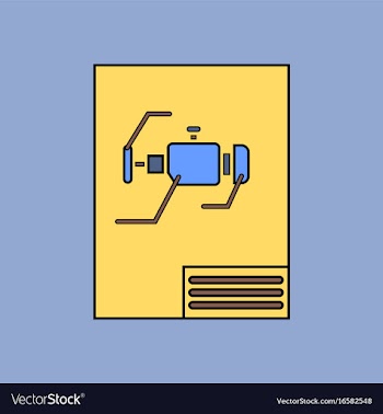 Flat icon design collection motor circuit vector image