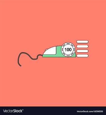 Flat icon design collection mouse and casino chip vector image