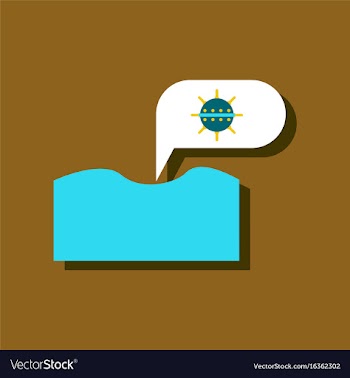 Flat icon design collection naval mine in sea in vector image