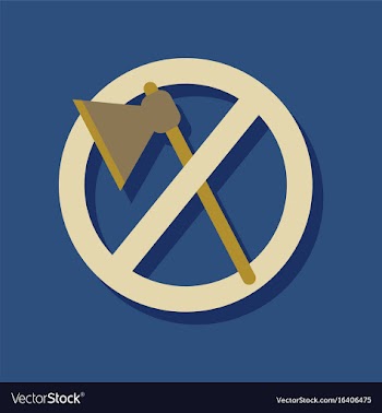 Flat icon design collection no ax in sticker stye vector image