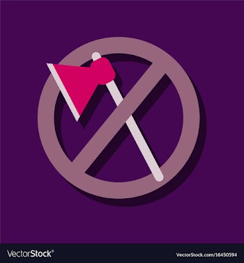 Flat icon design collection no ax in sticker stye vector image