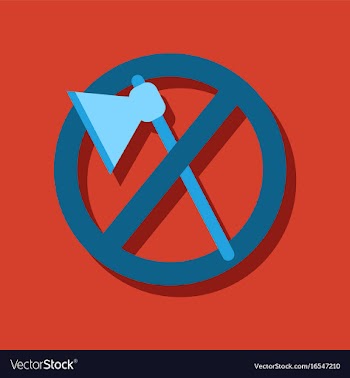 Flat icon design collection no ax in sticker stye vector image