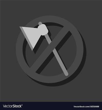 Flat icon design collection no ax in sticker stye vector image