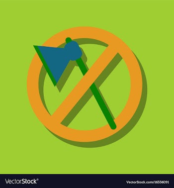 Flat icon design collection no ax in sticker stye vector image