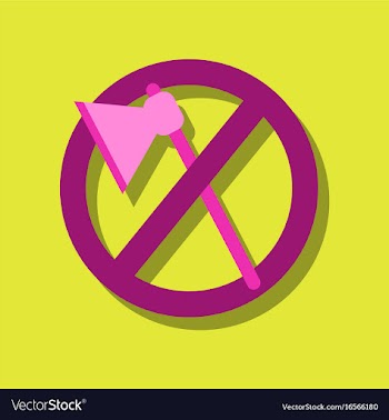Flat icon design collection no ax in sticker stye vector image