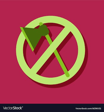 Flat icon design collection no ax in sticker style vector image