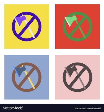 Flat icon design collection no cutting vector image
