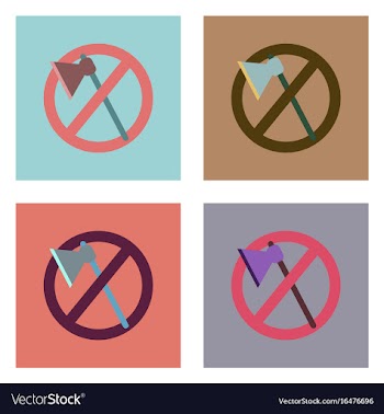 Flat icon design collection no cutting vector image