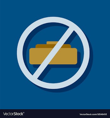Flat icon design collection no mine sign in vector image