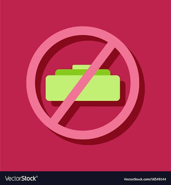 Flat icon design collection no mine sign in vector image
