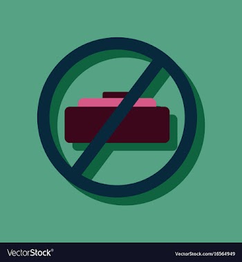Flat icon design collection no mine sign in vector image