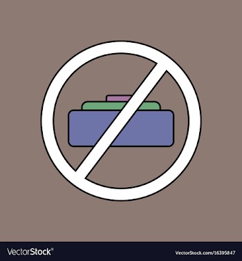 Flat icon design collection no mine sign vector image