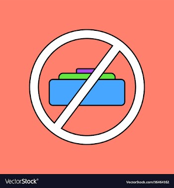 Flat icon design collection no mine sign vector image