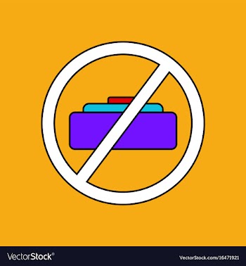 Flat icon design collection no mine sign vector image
