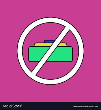 Flat icon design collection no mine sign vector image