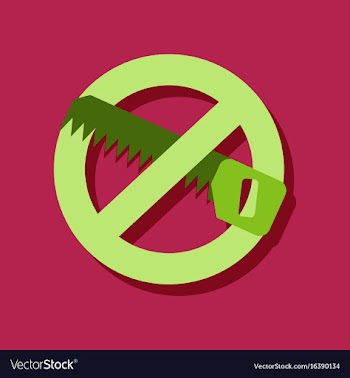 Flat icon design collection no saws in sticker vector image