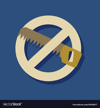 Flat icon design collection no saws in sticker vector image