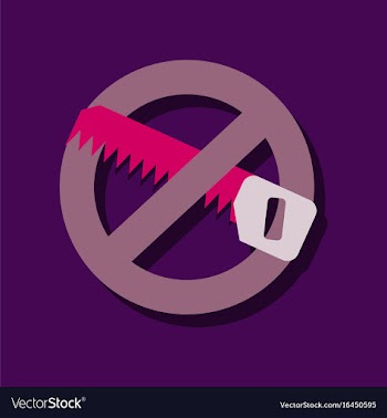 Flat icon design collection no saws in sticker vector image