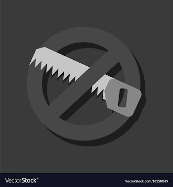 Flat icon design collection no saws in sticker vector image