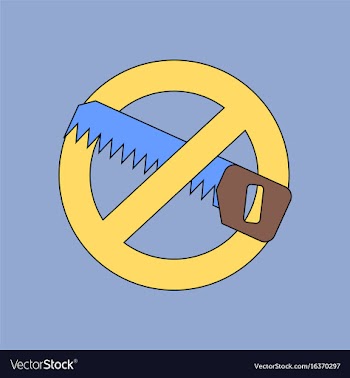 Flat icon design collection no saws vector image