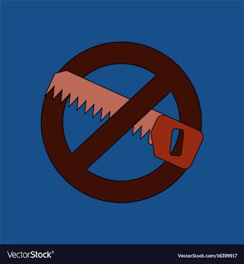 Flat icon design collection no saws vector image
