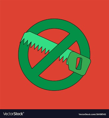 Flat icon design collection no saws vector image