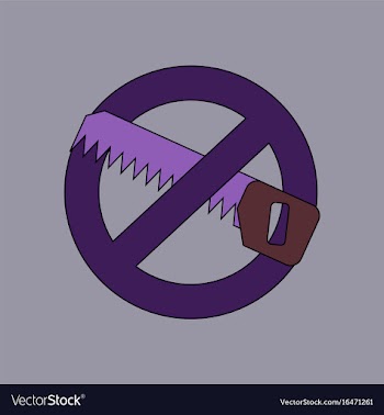 Flat icon design collection no saws vector image