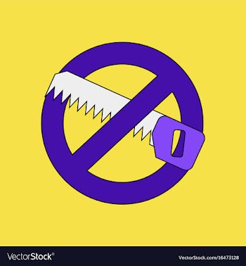 Flat icon design collection no saws vector image