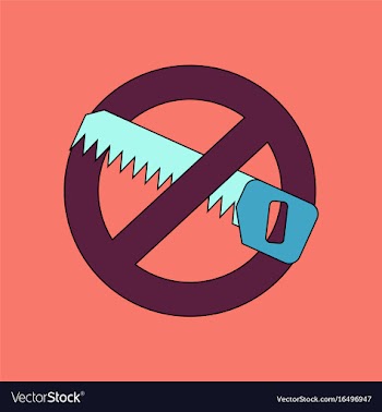 Flat icon design collection no saws vector image