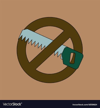 Flat icon design collection no saws vector image