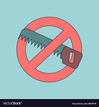 Flat icon design collection no saws vector image