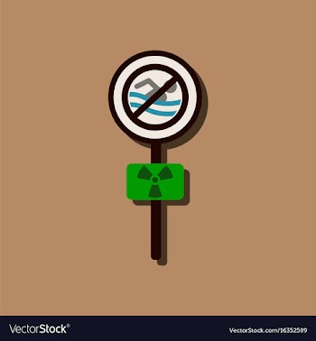 Flat icon design collection no swimming sign in vector image