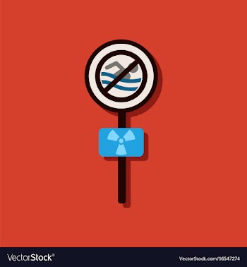 Flat icon design collection no swimming sign in vector image