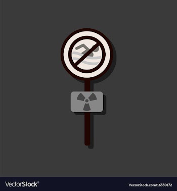 Flat icon design collection no swimming sign in vector image