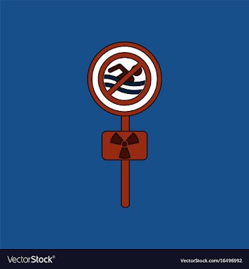 Flat icon design collection no swimming sign vector image
