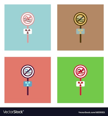 Flat icon design collection no swimming sign vector image