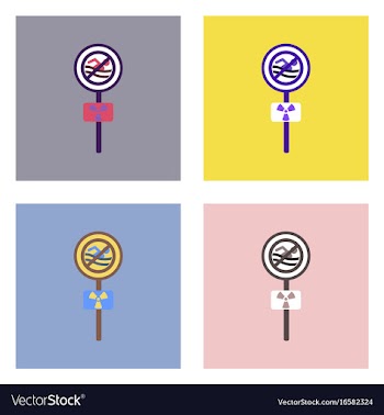 Flat icon design collection no swimming sign vector image