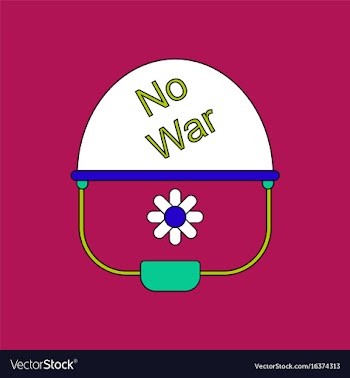 Flat icon design collection no war military helmet vector image