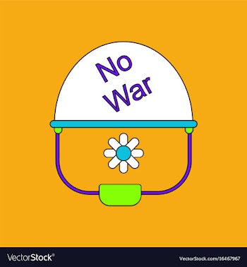 Flat icon design collection no war military helmet vector image